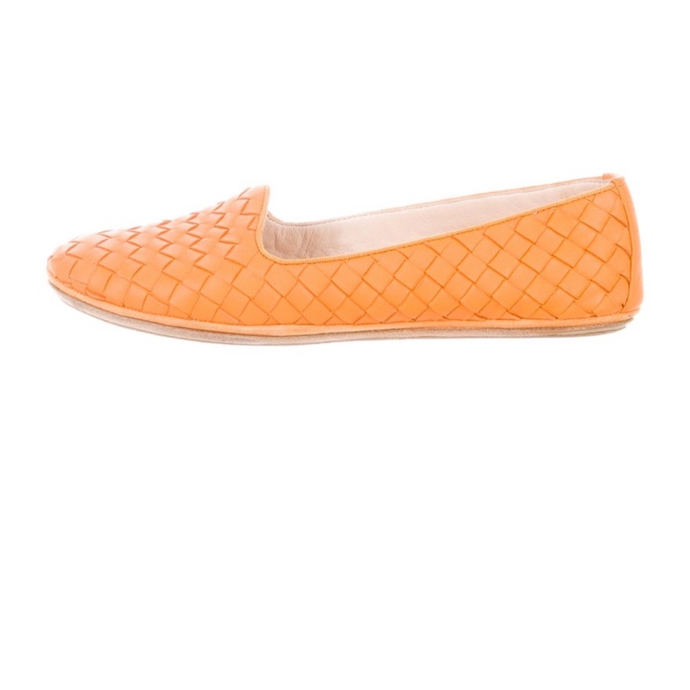 Bottega veneta Orange Woven Women's Loafers
